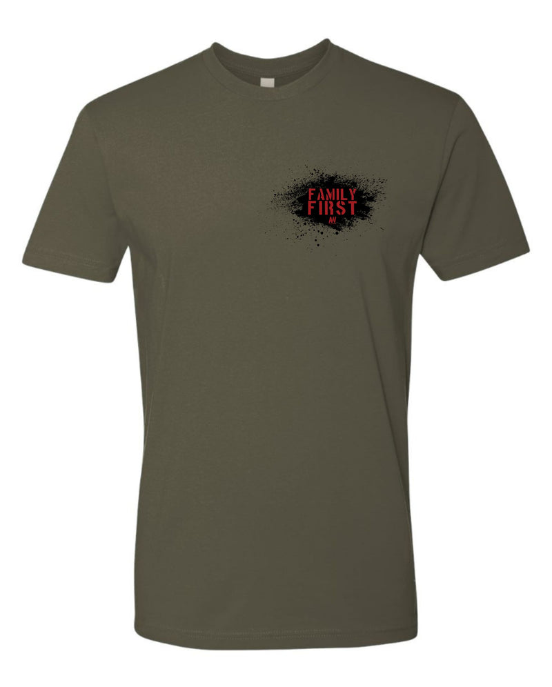 Family First Splatter Graphic - Shirts for Men